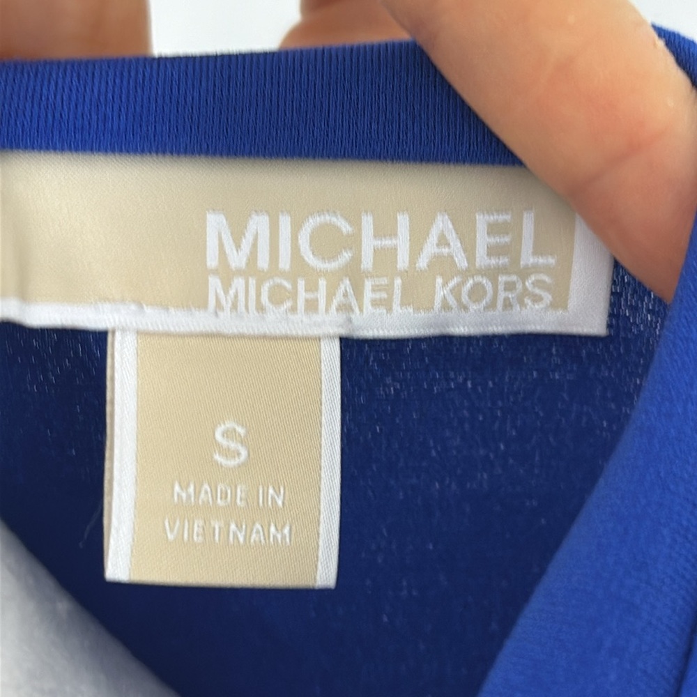 Michael Michael Kors Blue Solid Matte Jersey Cold… - image 4